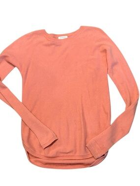 Garnet hill peach pink cashmere sweater s